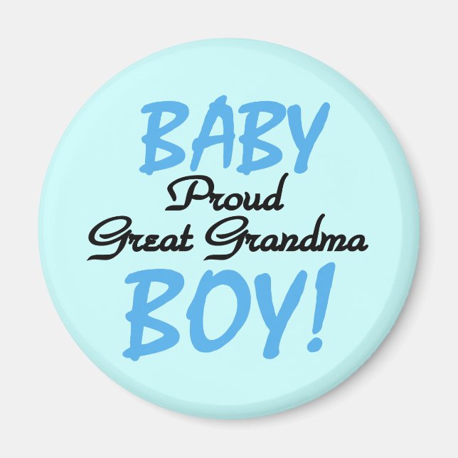 Proud Great Grandma Baby Boy Tshirts and Gifts Magnet (Front)