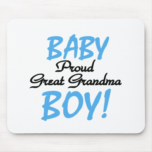 Proud Great Grandma Baby Boy Tshirts and Gifts Mouse Pad (Front)
