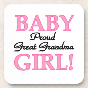 Proud Great Grandma Baby Girl Gifts Coaster