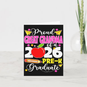 Proud great grandma of 2026 pre-k graduate mothers card