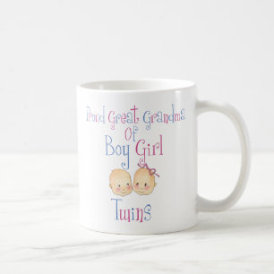 Proud Great Grandma Of Boy Girl Twins Coffee Mug