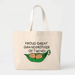 proud Great Grandmother Twin Pod Large Tote Bag