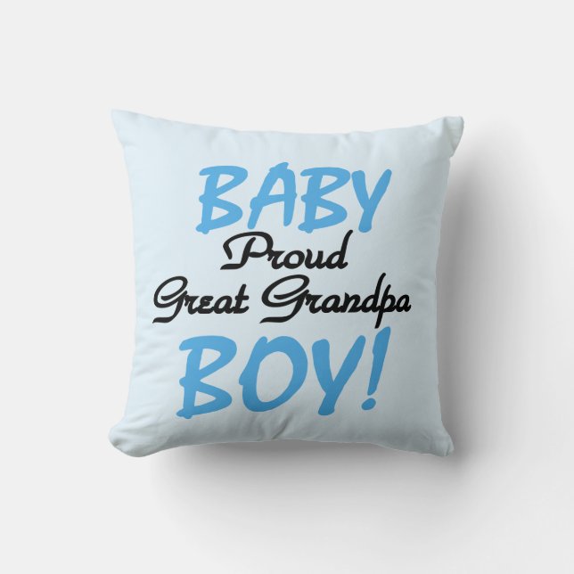 Proud Great Grandpa Baby Boy Gifts Cushion (Front)