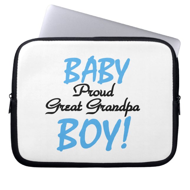 Proud Great Grandpa Baby Boy Gifts Laptop Sleeve (Front)