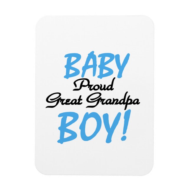 Proud Great Grandpa Baby Boy Gifts Magnet (Vertical)