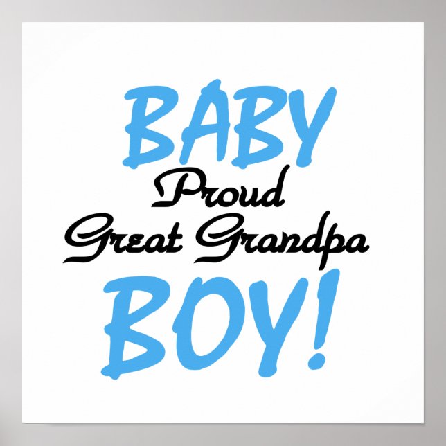 Proud Great Grandpa Baby Boy Gifts Poster (Front)