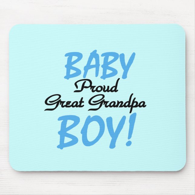 Proud Great Grandpa of Boy Tshirts and Gifts Mouse Pad (Front)