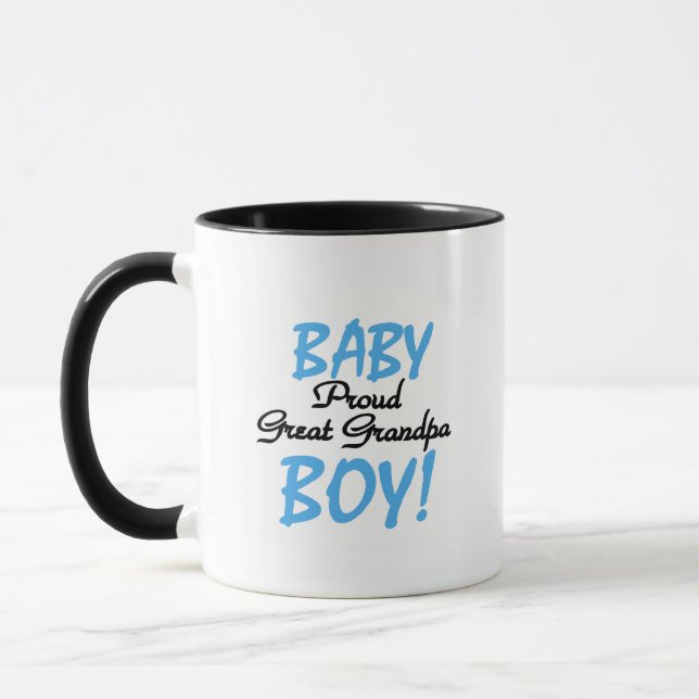 Proud Great Grandpa of Boy Tshirts and Gifts Mug (Left)