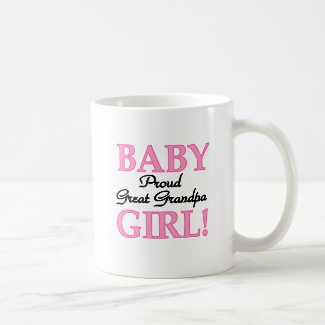Proud Great Grandpa of Girl T-shirts and Gifts Coffee Mug (Right)