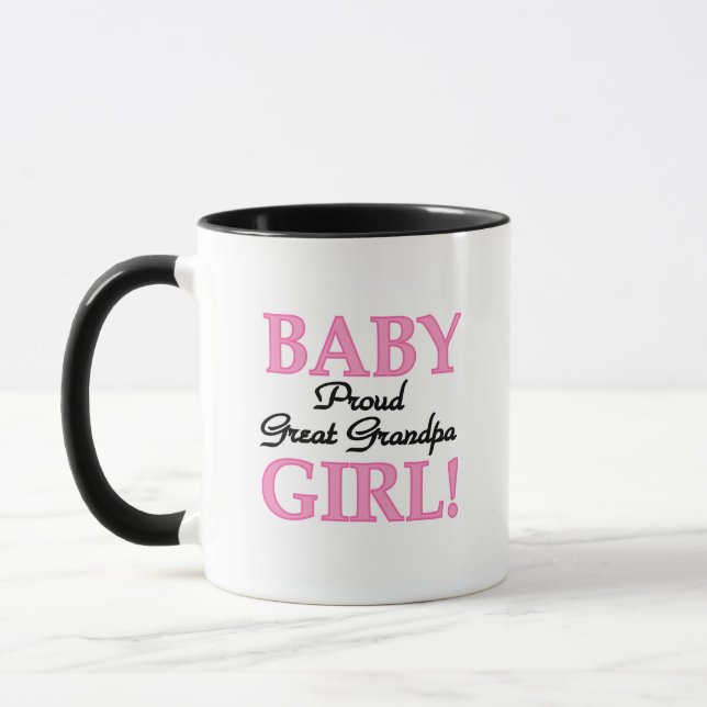 Proud Great Grandpa of Girl T-shirts and Gifts Mug (Left)
