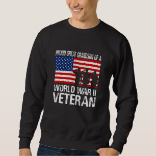 Proud Great Grandson of a WW II Veteran Family Mat Sweatshirt