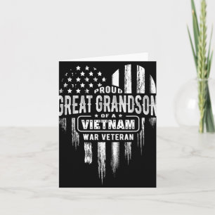 Proud Great Grandson Vietnam War Veteran American  Card
