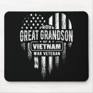 Proud Great Grandson Vietnam War Veteran American Mouse Pad