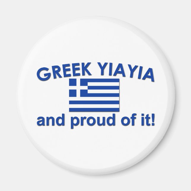 Proud Greek Yia Yia Magnet (Front)