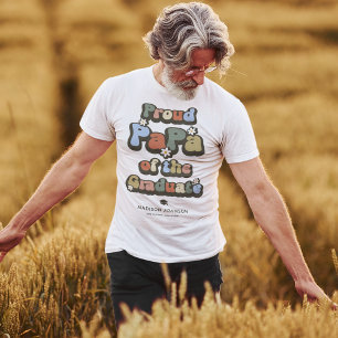 Proud Groovy Papa of the Graduate T-Shirt