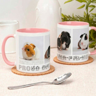 Proud Guinea Pig Mum Custom Photo Collage Mug