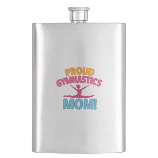 Proud gymnastics mum hip flask