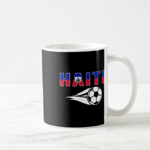 Proud Haiti Soccer Fans Jersey Haitian Flag Footby Coffee Mug