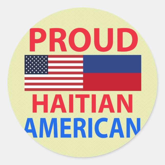 Proud Haitian American Classic Round Sticker (Front)