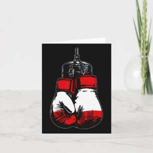 Proud Heritage Austria Flag Boxing Gloves Card