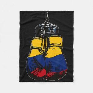 Proud Heritage Colombia Flag Boxing Gloves Fleece Blanket