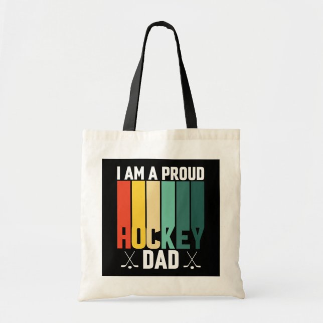 Proud Hockey Dad Tote Bag (Front)