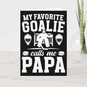 Proud Hockey Goalie Papa Of An Ice Hockey Goalkeep Card
