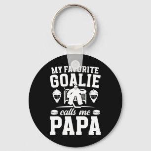 Proud Hockey Goalie Papa Of An Ice Hockey Goalkeep Key Ring