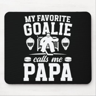 Proud Hockey Goalie Papa Of An Ice Hockey Goalkeep Mouse Pad