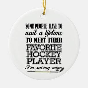 Proud Hockey Mum Photo Ceramic Ornament