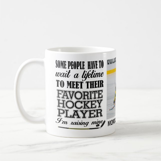 Proud Hockey Mum Photo Coffee Mug (Left)