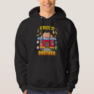 Proud Homeschool Brother Dad Mum Family Kid Back T Hoodie