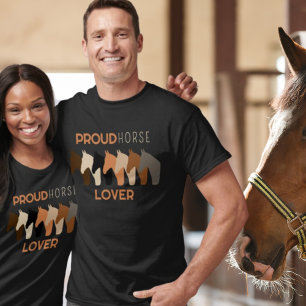 Proud HORSE LOVER Black T-Shirt