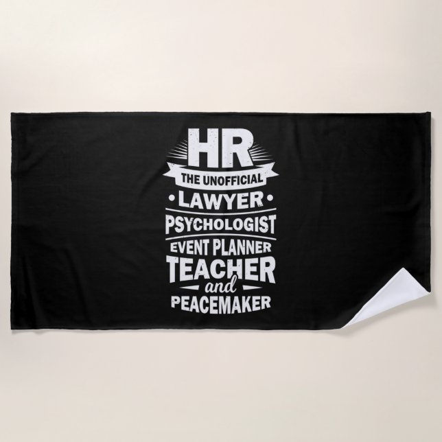 Proud Human Resources Beach Towel (Front)