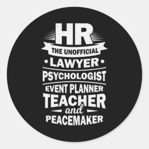 Proud Human Resources Classic Round Sticker