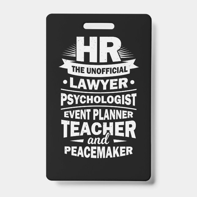 Proud Human Resources ID Badge (Front)