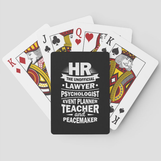 Proud Human Resources Playing Cards (Back)