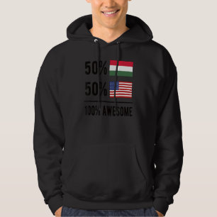 Proud Hungarian American Flag Hungary Usa Hoodie