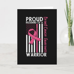 Proud Husband Of A Breast Cancer Warrior Wife Card