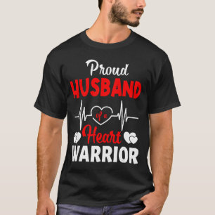 Proud Husband Of A Heart Warrior Chd Awareness  T-Shirt