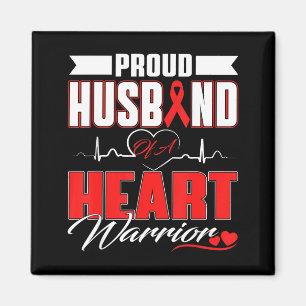 Proud Husband Of A Heart Warrior Heart Disease Awa Magnet