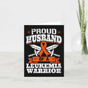 Proud Husband Of A Leukaemia Warrior Awareness Blo Card