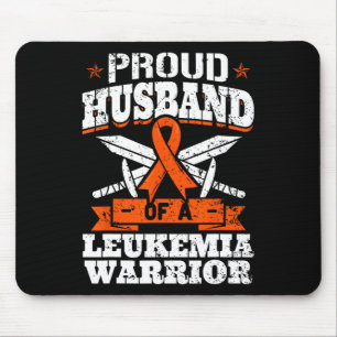 Proud Husband Of A Leukaemia Warrior Awareness Blo Mouse Pad