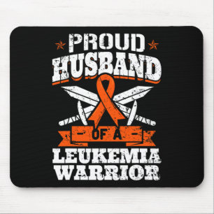 Proud Husband Of A Leukaemia Warrior Awareness Blo Mouse Pad