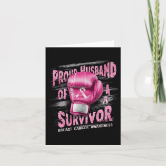 Proud Husband Of A Survivor Breast Cancer Boxing G Card