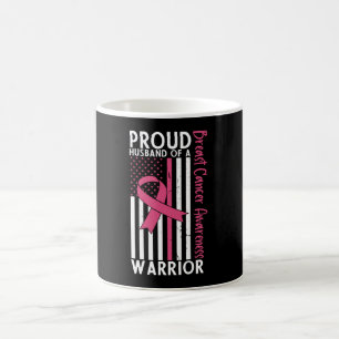 Proud Husband Of A Warrior Breast Cancer Awareness Coffee Mug