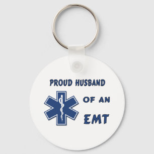 Proud Husband Of An EMT Key Ring