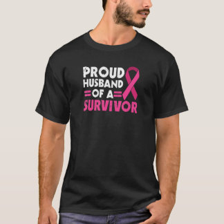 Proud Husband Of Survivor Breast Cancer Awareness T-Shirt
