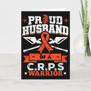 Proud Husbynd Of A Crps Warrior Month Orange Ribbo Card