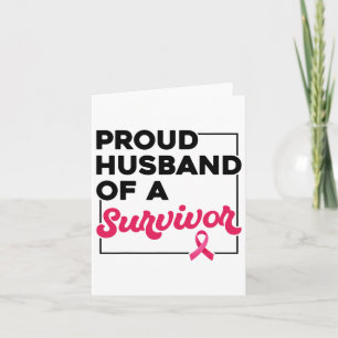 Proud Husbynd Of Survivor Breast Cancer Awareness Card